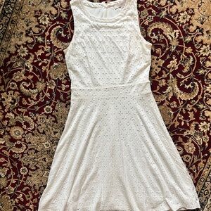 LOFT Floral white Sleeveless Dress